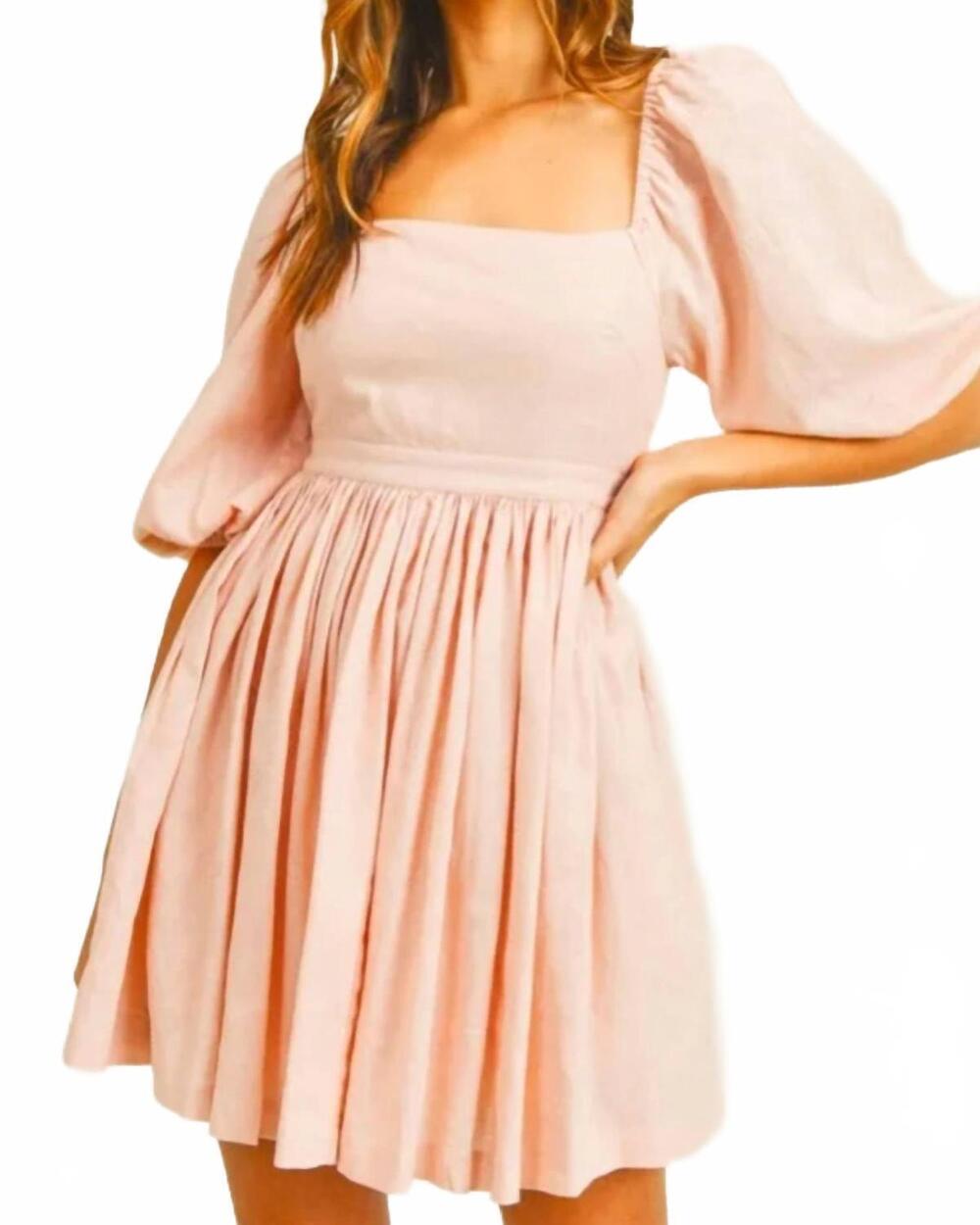 NEW MABLE lorella babydoll dress in pink